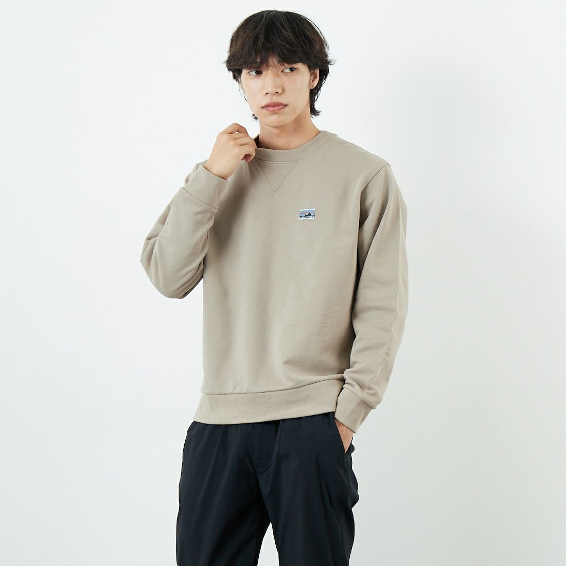 patagonia [パタゴニア] デイリー クルーネックスウェットシャツ [22765] SBDY &&モデル身長：179cm 着用サイズ：S&&