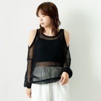 BLACK&&モデル身長：167cm 着用サイズ：ONE SIZE&&