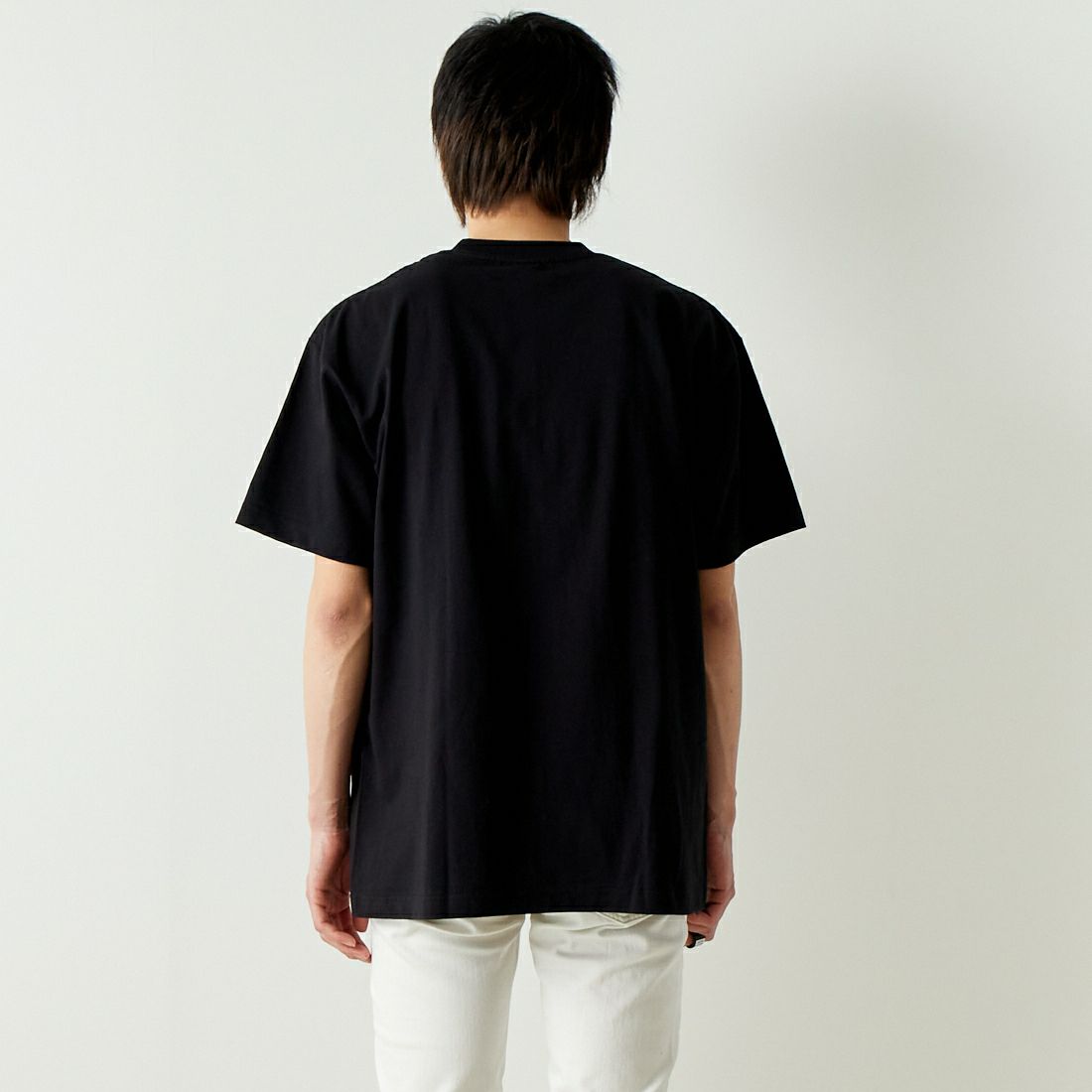 HUF [ハフ] HEAT WAVE Tシャツ [TS02178] BLACK &&モデル身長：182cm 着用サイズ：L&&