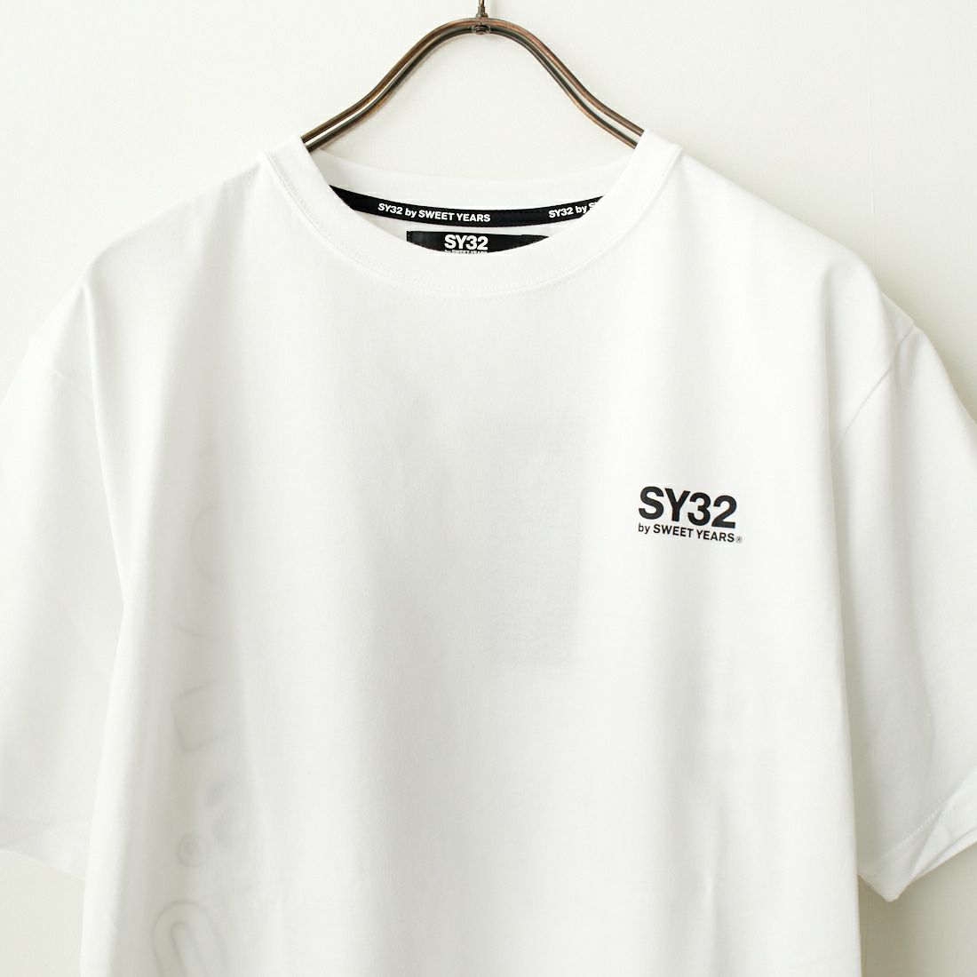 SY32 [エスワイサーティトゥ] バックスラッシュビックロゴTシャツ [14154J-W] WHITE/BLAC