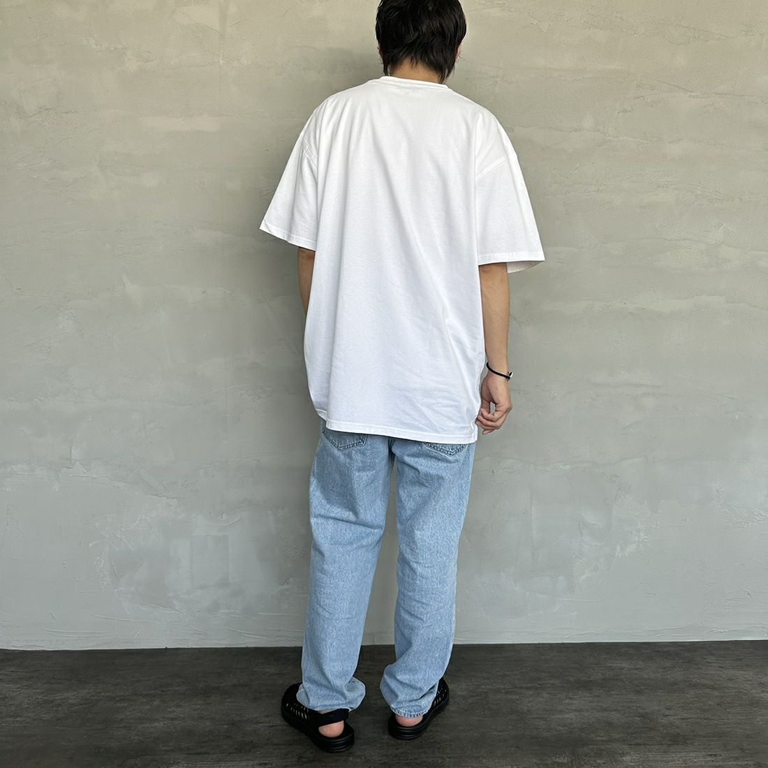 carhartt WIP [カーハートダブリューアイピー] ショートスリーブアメリカンスクリプトTシャツ [I029956] RATTAN &&モデル身長：168cm 着用サイズ：XL&&