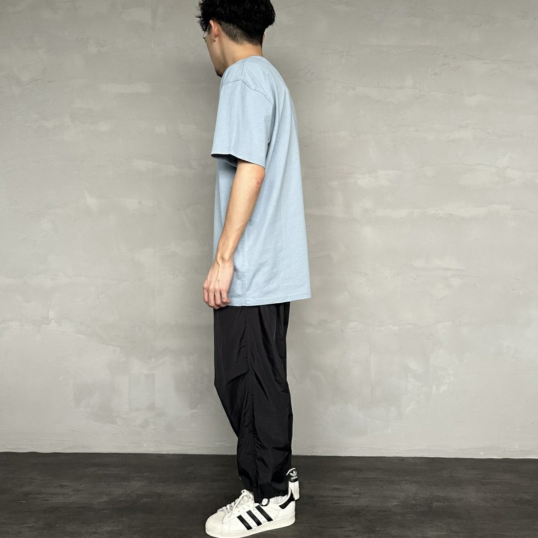 carhartt WIP [カーハートダブリューアイピー] ショートスリーブアメリカンスクリプトTシャツ [I029956] RATTAN &&モデル身長：168cm 着用サイズ：M&&