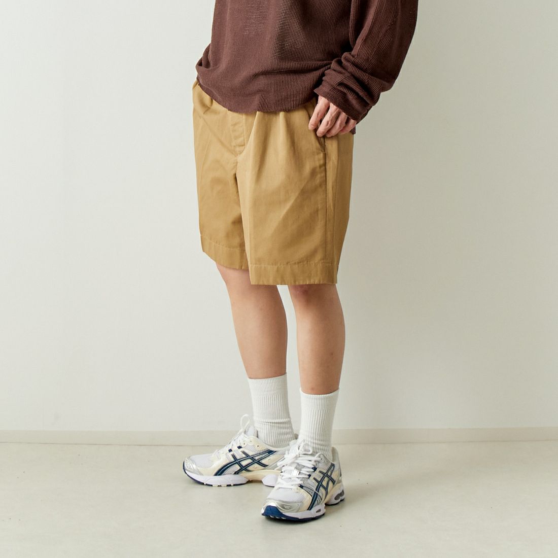 A VONTADE [アボンタージ] 80'Sグルカショーツ [VTD-0455-PT] 8 KHAKI &&モデル身長：182cm 着用サイズ：M&&