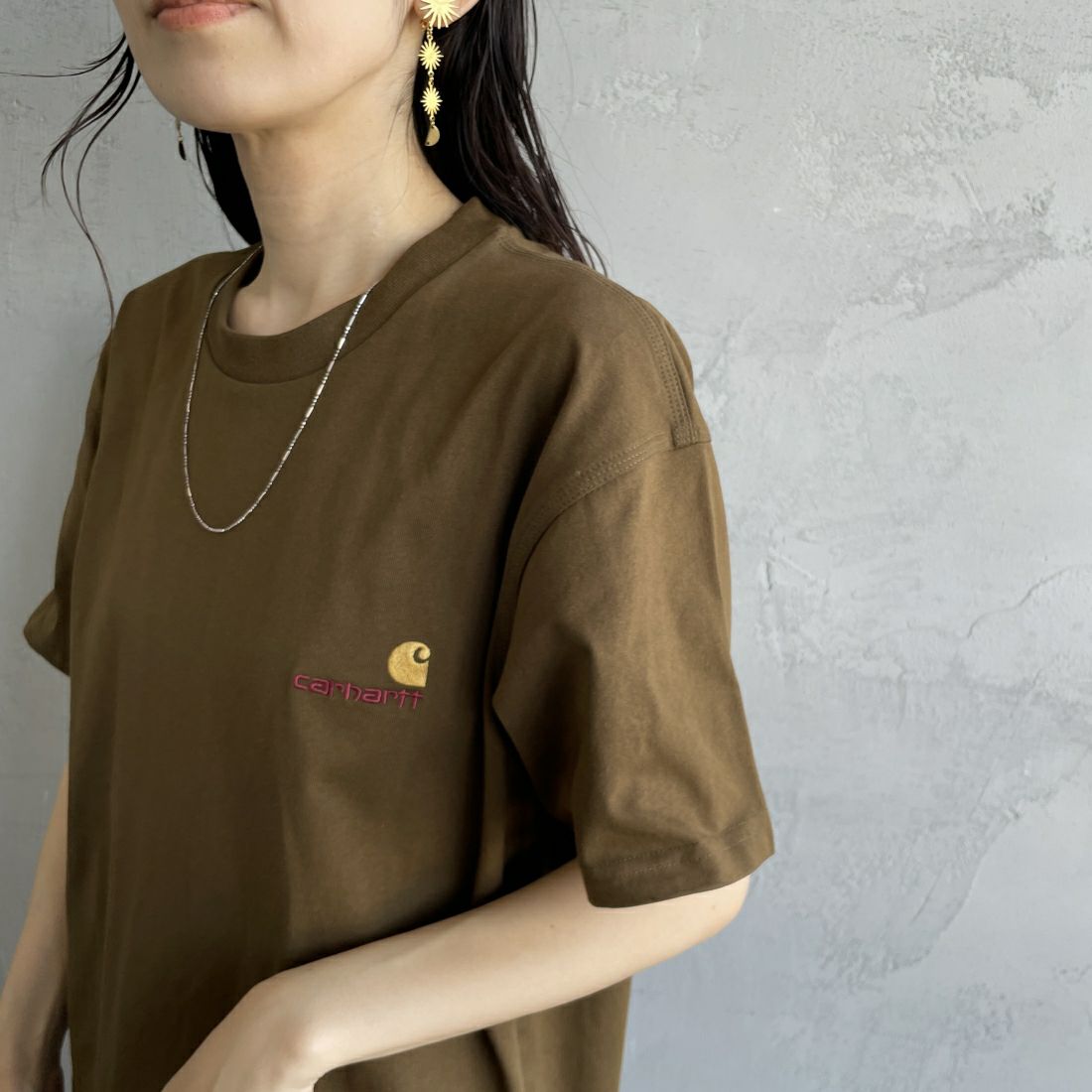 carhartt WIP [カーハートダブリューアイピー] ショートスリーブアメリカンスクリプトTシャツ [I029956] ASH HEATHE