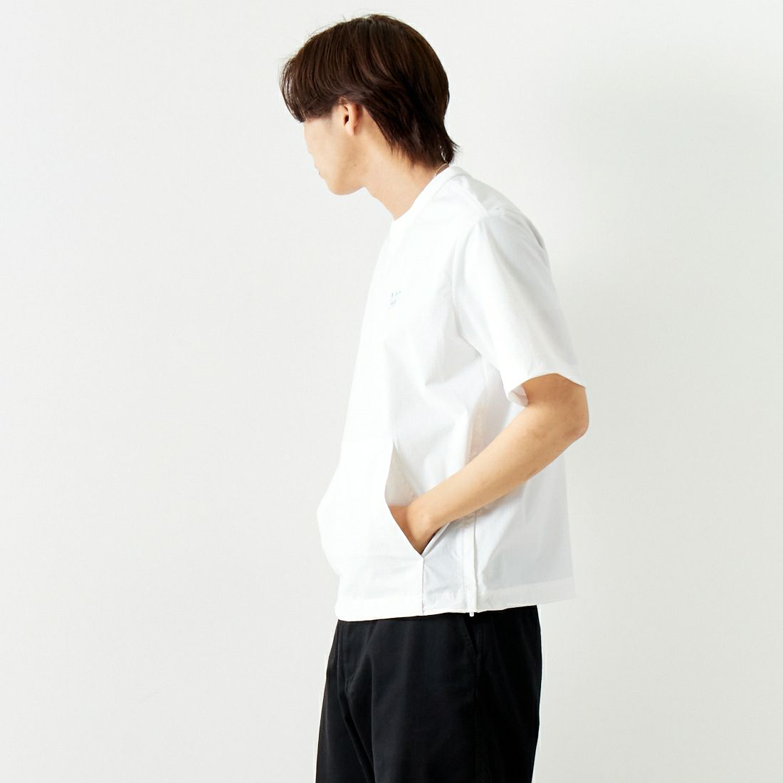 A.P.C. GOLF [アー・ペー・セー ゴルフ] ウィンドブレーカーTシャツ [CWM4457] WHITE &&モデル身長：179cm 着用サイズ：M&&