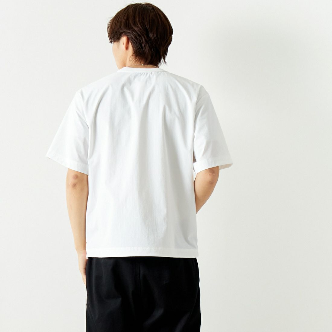 A.P.C. GOLF [アー・ペー・セー ゴルフ] ウィンドブレーカーTシャツ [CWM4457] WHITE &&モデル身長：179cm 着用サイズ：M&&