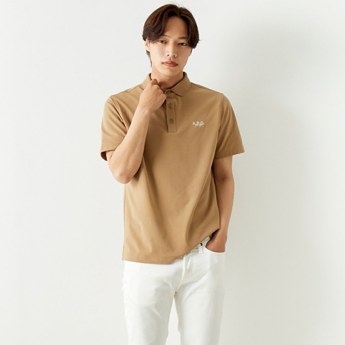 L.BEIGE&&モデル身長：179cm 着用サイズ：L&&