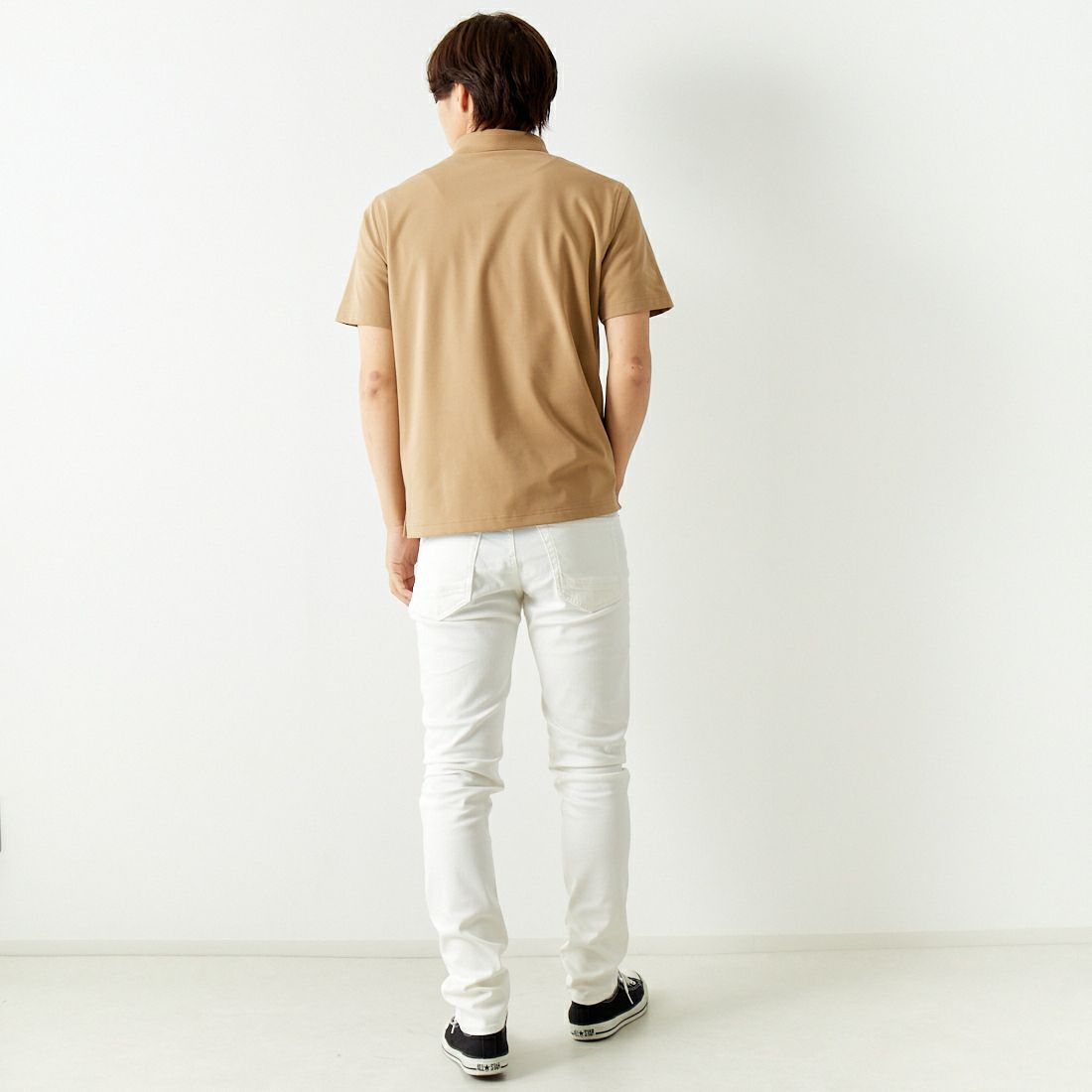 A.P.C. GOLF [アー・ペー・セー ゴルフ] ベーシックポロシャツ [CTS4412] L.BEIGE &&モデル身長：179cm 着用サイズ：L&&