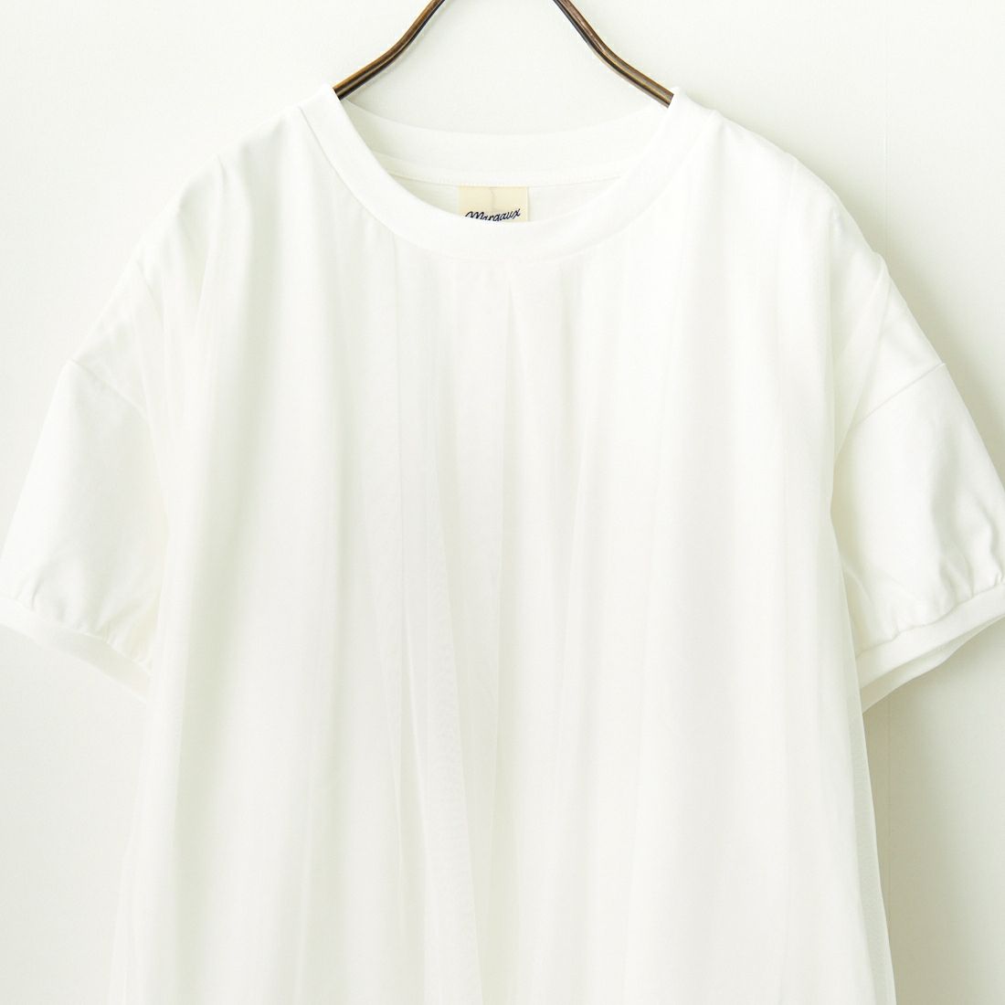 MARGAUX [マルゴー] チュールコンビTシャツ [MG-CT-24021-S] OFF WHITE