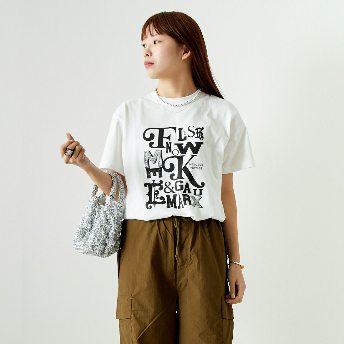 MARGAUX [マルゴー] フレッシュシルクスクリーンプリントTシャツ [MG-CT-24032-S]