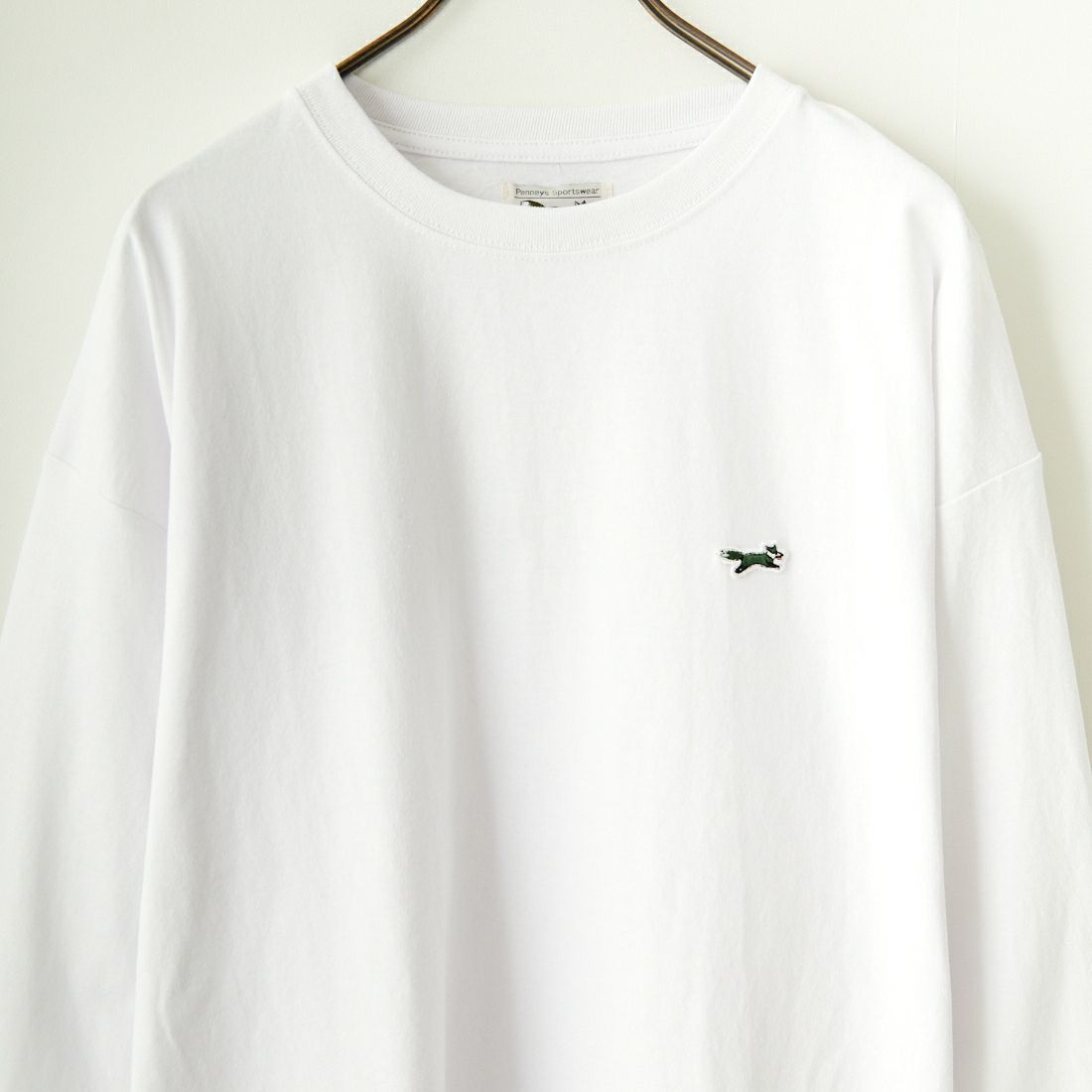 THE FOX [ザフォックス] 別注 ワンポイントロゴワッペン 7分袖Tシャツ [JF24SS-03-JF] WHITE