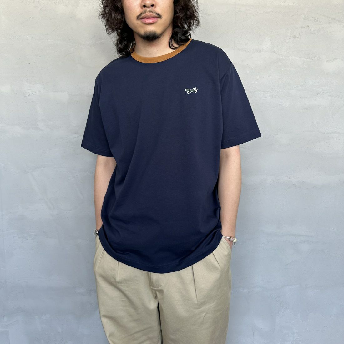 NVY/CAMEL&&モデル身長：173cm 着用サイズ：L&&