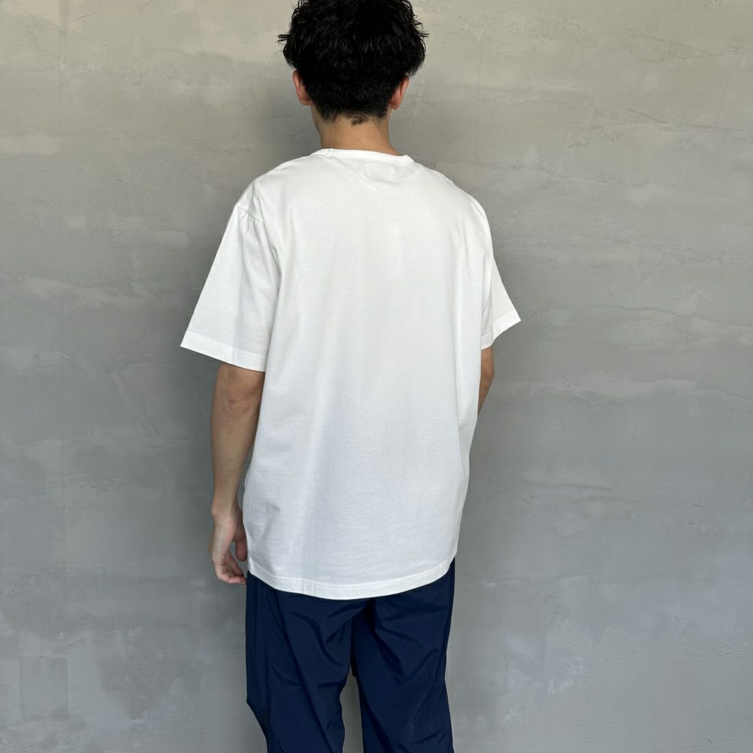 THE FOX [ザフォックス] 別注 ワンポイントロゴワッペン リンガーTシャツ [JF24SS-02-JF] OFF &&モデル身長：168cm 着用サイズ：L&&