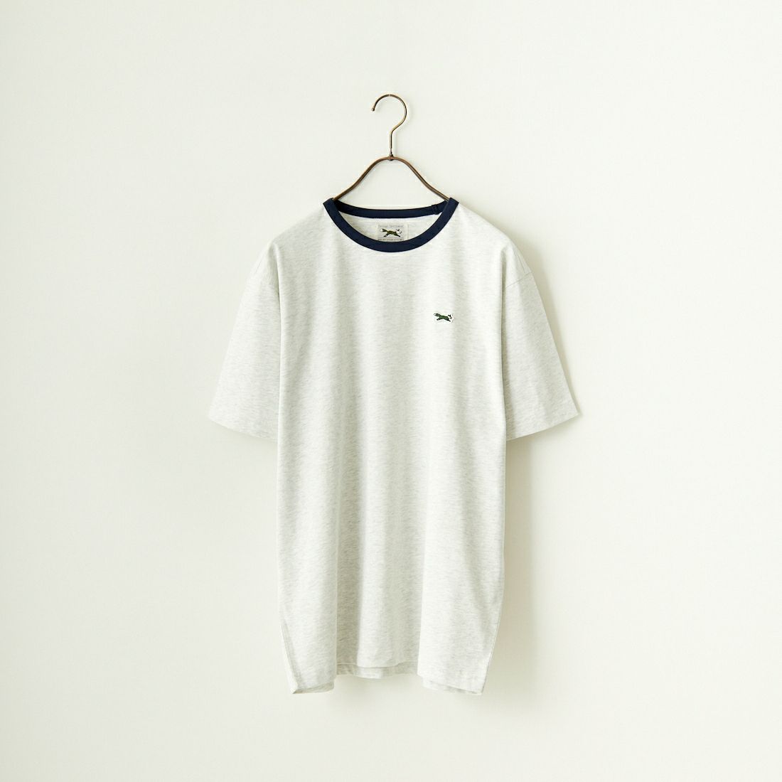 THE FOX [ザフォックス] 別注 ワンポイントロゴワッペン リンガーTシャツ [JF24SS-02-JF] A.GRY/NVY