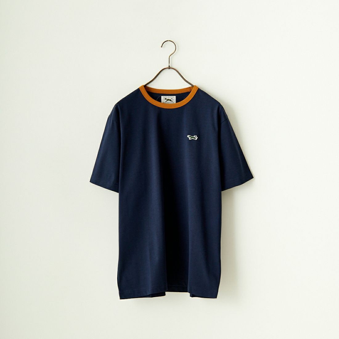 THE FOX [ザフォックス] 別注 ワンポイントロゴワッペン リンガーTシャツ [JF24SS-02-JF] NVY/CAMEL