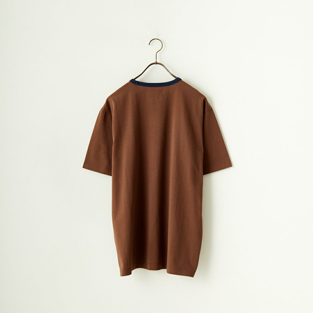 THE FOX [ザフォックス] 別注 ワンポイントロゴワッペン リンガーTシャツ [JF24SS-02-JF] BRN/NVY