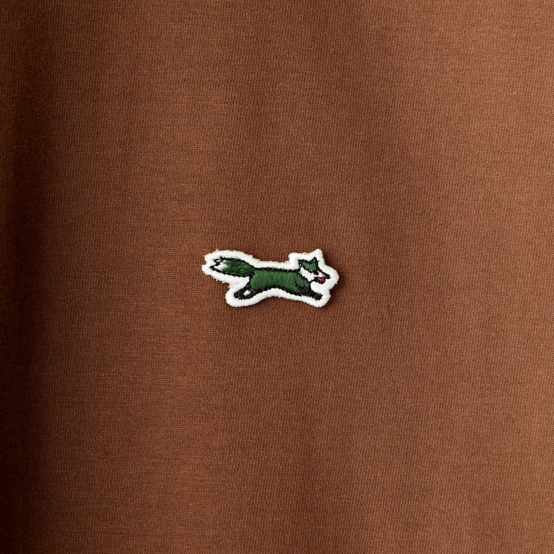 THE FOX [ザフォックス] 別注 ワンポイントロゴワッペン リンガーTシャツ [JF24SS-02-JF] BRN/NVY