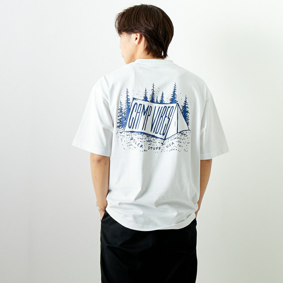 WHITE&&モデル身長：179cm 着用サイズ：L&&