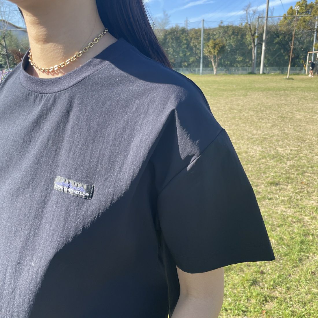 THOUSAND MILE [サウザンド マイル] 別注 サマーバケーション カーゴスカートセットアップ [TM241NP50372-JF] 79 NAVY &&モデル身長：163cm 着用サイズ：F&&