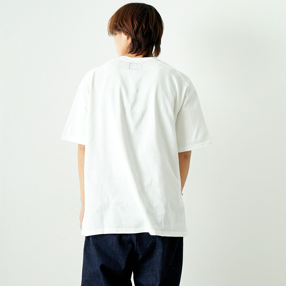 THE NORTH FACE PURPLE LABEL [ザ ノースフェイス パープルレーベル] 7OZ ポケットTシャツ [NT3366N] OP OW/PP &&モデル身長：179cm 着用サイズ：XL&&