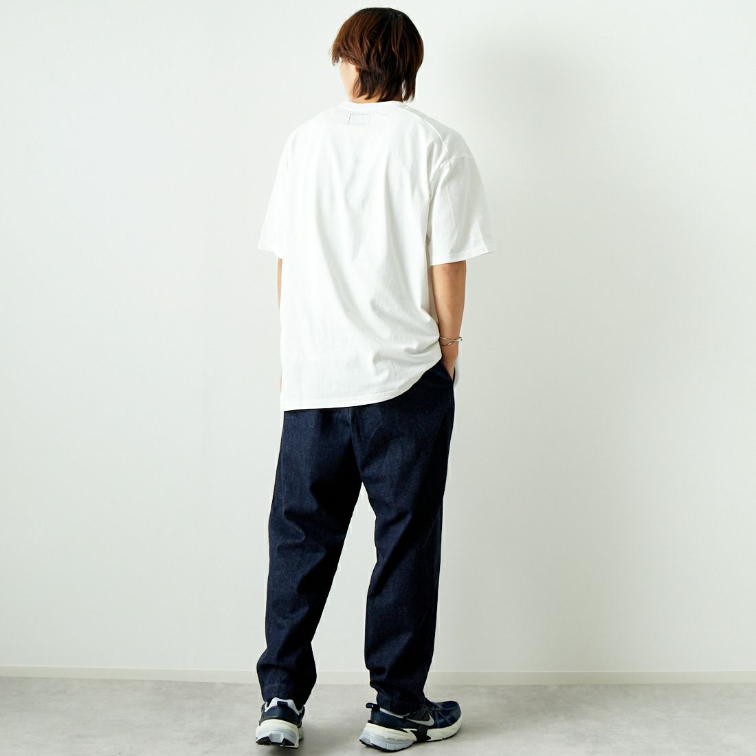 THE NORTH FACE PURPLE LABEL [ザ ノースフェイス パープルレーベル] 7OZ ポケットTシャツ [NT3366N] OP OW/PP &&モデル身長：179cm 着用サイズ：XL&&
