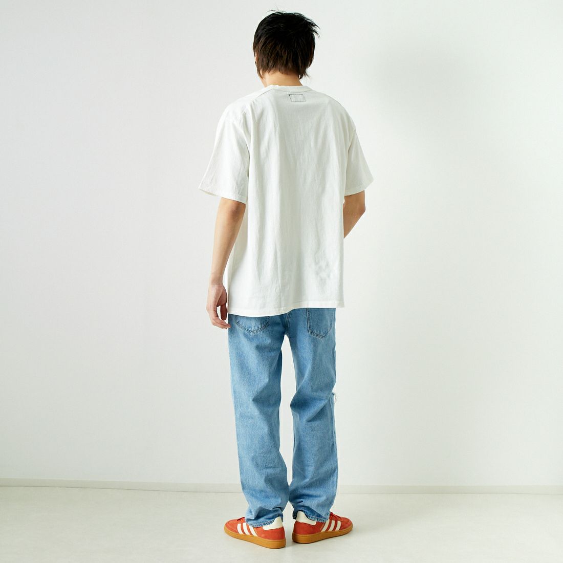 THE NORTH FACE PURPLE LABEL [ザ ノースフェイス パープルレーベル] 7OZ ポケットTシャツ [NT3366N] OP OW/PP &&モデル身長：182cm 着用サイズ：XL&&