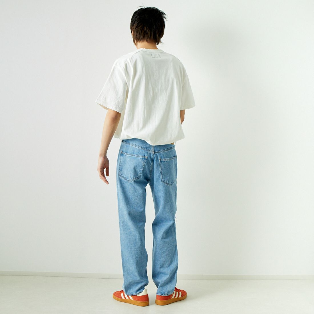 THE NORTH FACE PURPLE LABEL [ザ ノースフェイス パープルレーベル] 7OZ ポケットTシャツ [NT3366N] OP OW/PP &&モデル身長：182cm 着用サイズ：XL&&