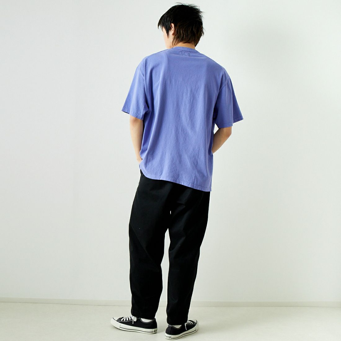 THE NORTH FACE PURPLE LABEL [ザ ノースフェイス パープルレーベル] 7OZ ポケットTシャツ [NT3366N] SO SP/OW &&モデル身長：182cm 着用サイズ：XL&&