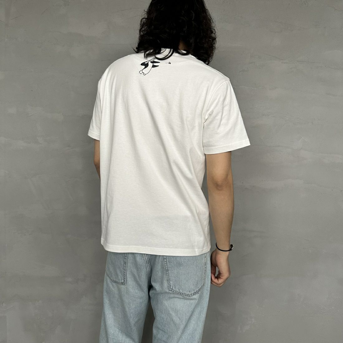CHUMS [チャムス] プリントTシャツ [CH01-2379] W001 WHITE &&モデル身長：173cm 着用サイズ：M&&