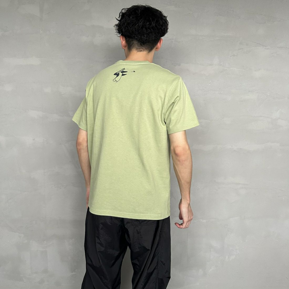 CHUMS [チャムス] プリントTシャツ [CH01-2379] M076 SAGE &&モデル身長：168cm 着用サイズ：M&&