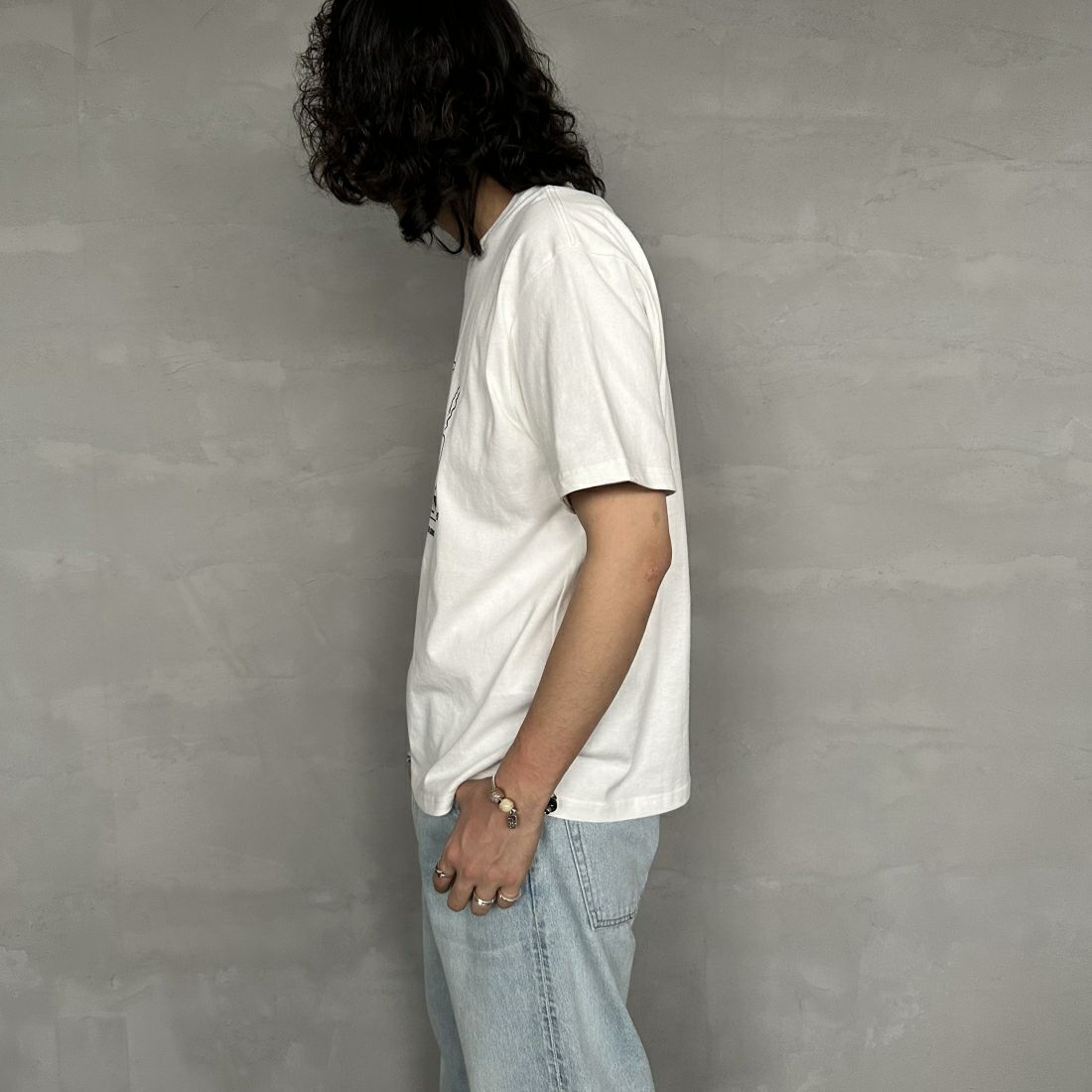CHUMS [チャムス] プリントTシャツ [CH01-2379] W001 WHITE &&モデル身長：173cm 着用サイズ：L&&
