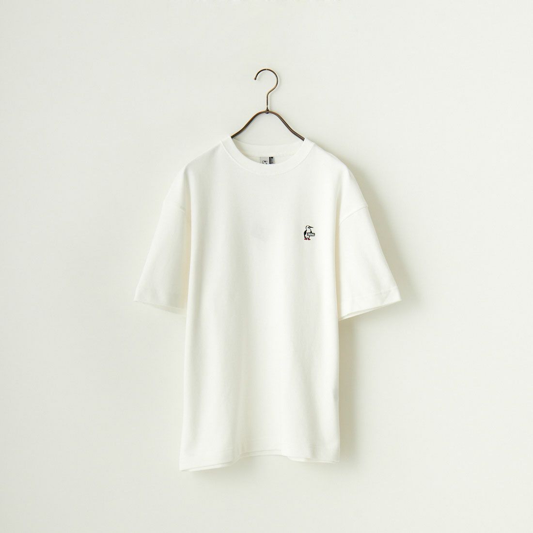 CHUMS [チャムス] ブービーロゴ刺繍 オーバーサイズ鹿の子Tシャツ [CH02-1186] W001 WHITE