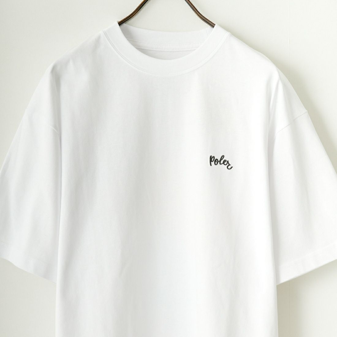 POLeR [ポーラー] 別注 POPPY フラワーバックプリント ショートスリーブTシャツ [249MCV0010-JF] WHITE