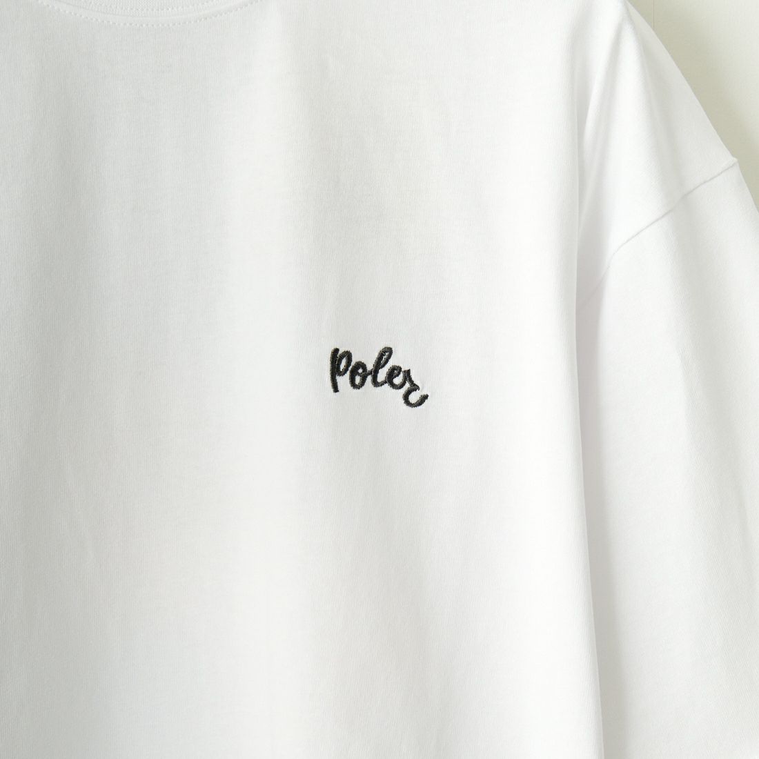 POLeR [ポーラー] 別注 POPPY フラワーバックプリント ショートスリーブTシャツ [249MCV0010-JF] WHITE