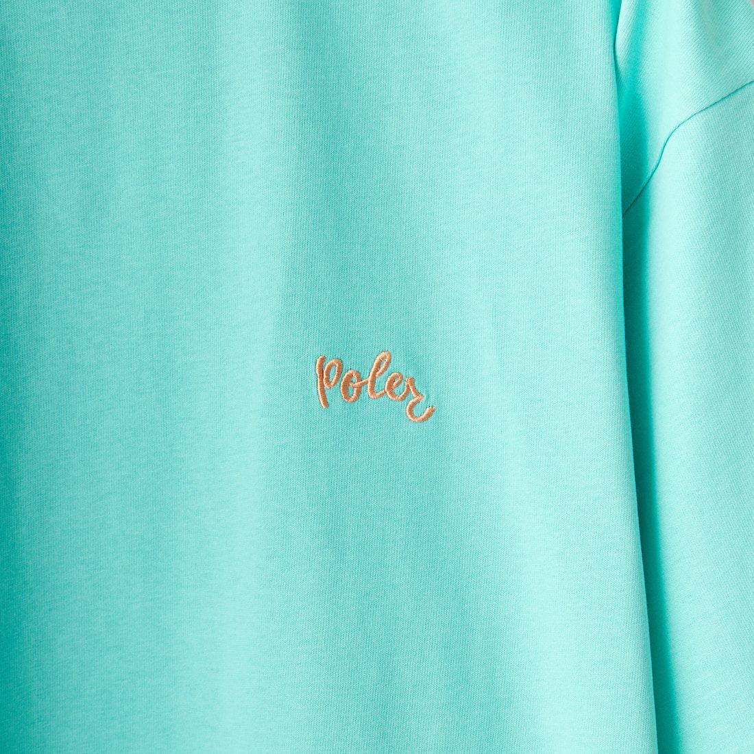 POLeR [ポーラー] 別注 POPPY フラワーバックプリント ショートスリーブTシャツ [249MCV0010-JF] MT.BLUE