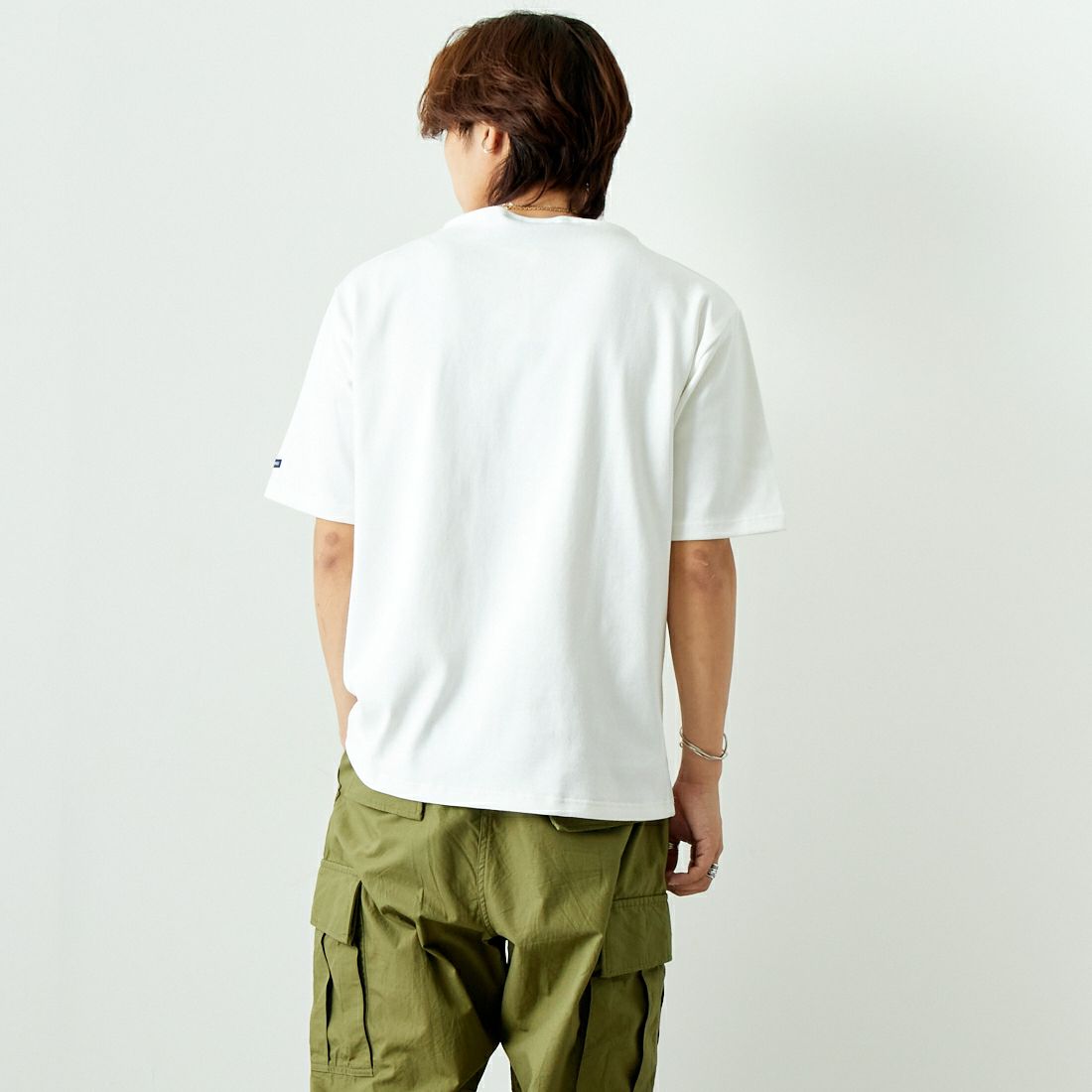 ST.JAMES [セントジェームス] 定番バスクTシャツ [03JC1325-1] NEIGE&&モデル身長：179cm 着用サイズ：6&&