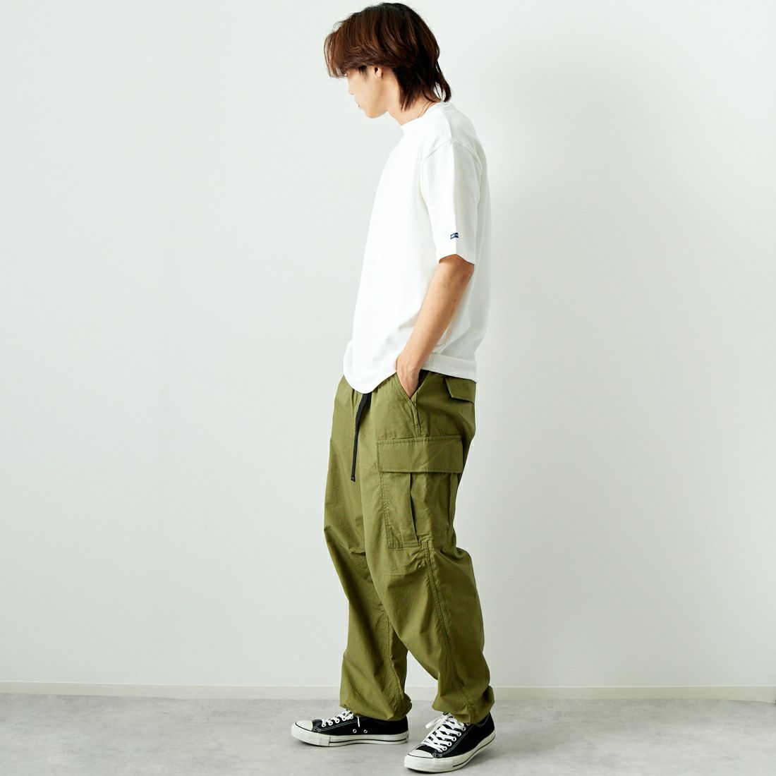 ST.JAMES [セントジェームス] 定番バスクTシャツ [03JC1325-1] NEIGE&&モデル身長：179cm 着用サイズ：6&&