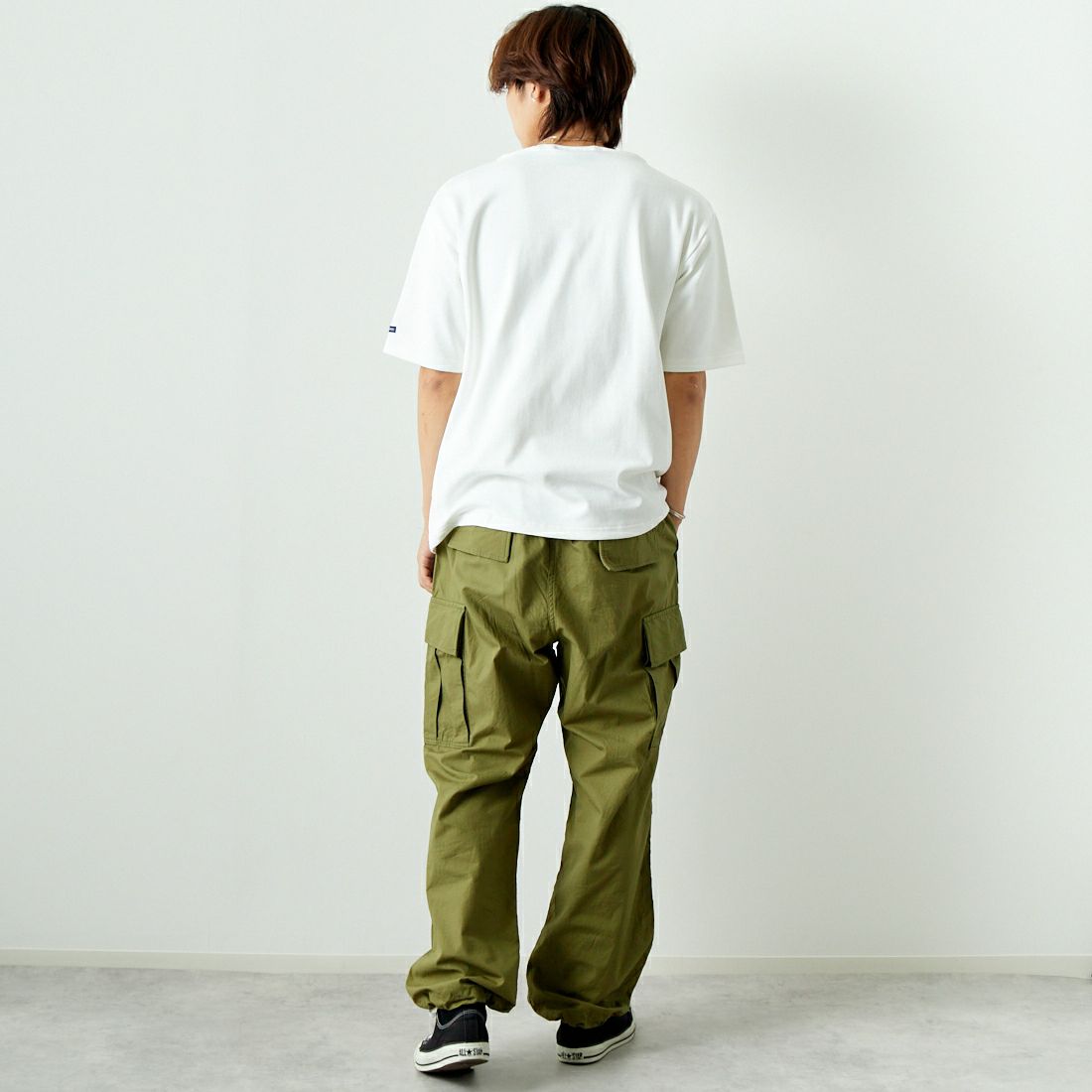 ST.JAMES [セントジェームス] 定番バスクTシャツ [03JC1325-1] NEIGE&&モデル身長：179cm 着用サイズ：6&&