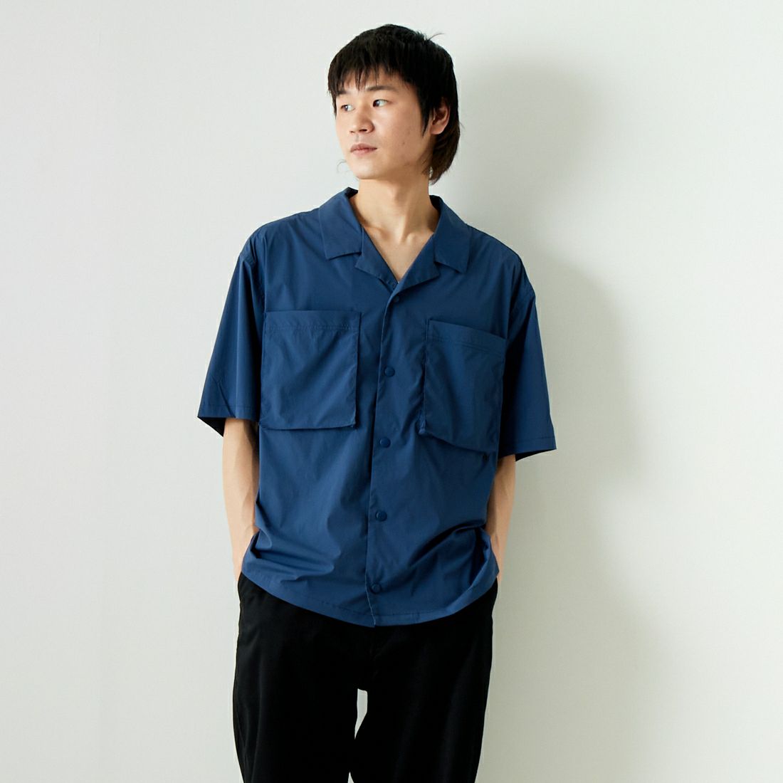 NAVY&&モデル身長：182cm 着用サイズ：L&&
