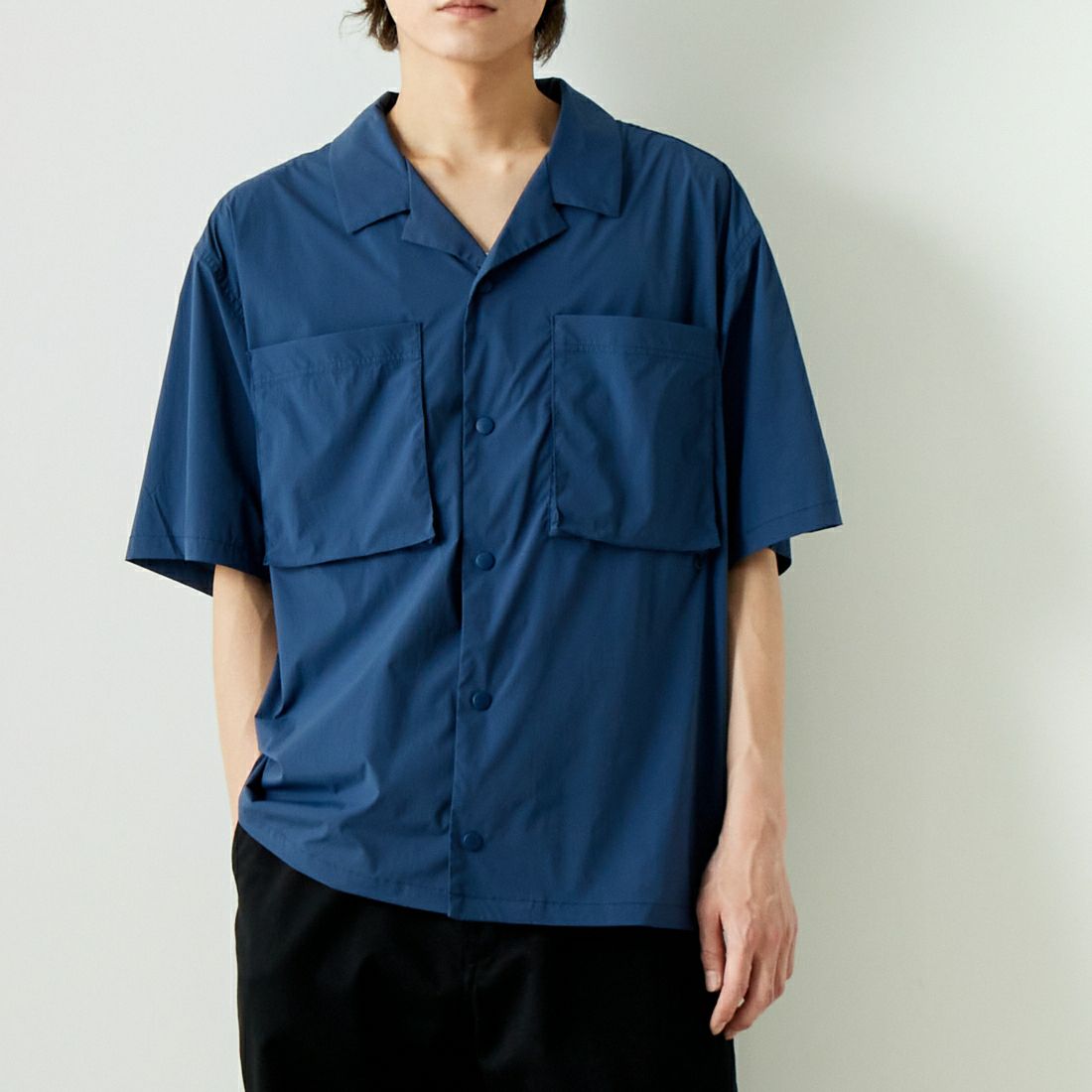 WILD THINGS [ワイルドシングス] ショートスリーブ キャンプシャツ [WT241-03-1] NAVY