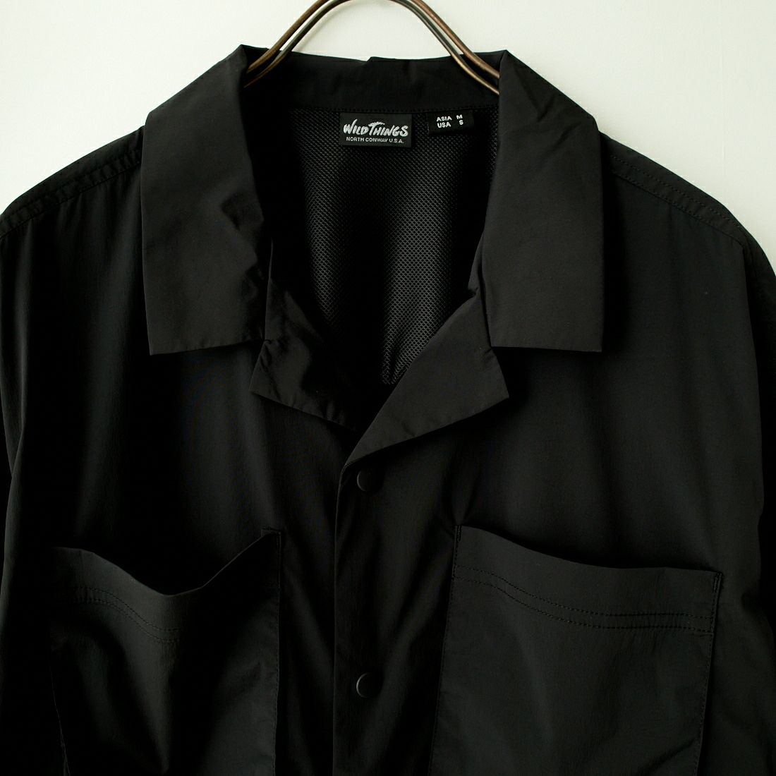 WILD THINGS [ワイルドシングス] ショートスリーブ キャンプシャツ [WT241-03-1] BLACK