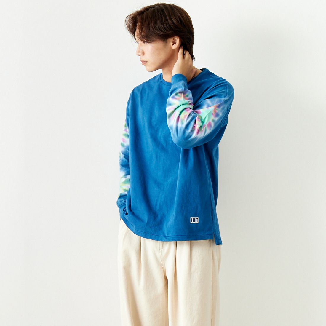 ILL ONE EIGHTY [イル ワンエイティ] タイダイ染めTシャツ [ILL241-28D] TIEDYE &&モデル身長：179cm 着用サイズ：M&&