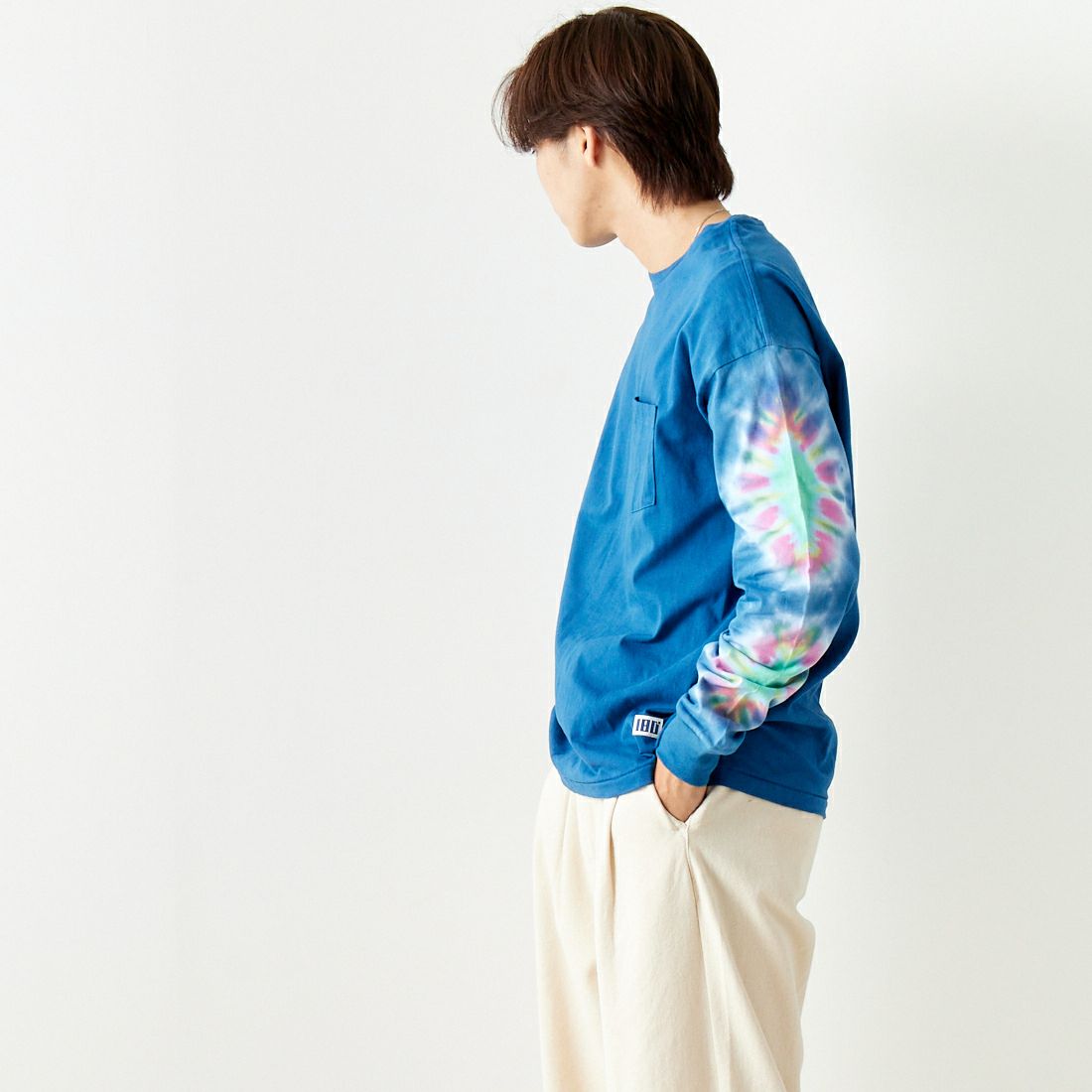ILL ONE EIGHTY [イル ワンエイティ] タイダイ染めTシャツ [ILL241-28D] TIEDYE &&モデル身長：179cm 着用サイズ：M&&