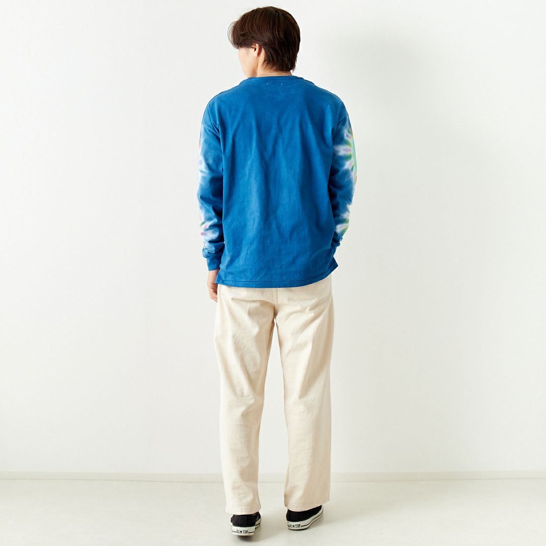 ILL ONE EIGHTY [イル ワンエイティ] タイダイ染めTシャツ [ILL241-28D] TIEDYE &&モデル身長：179cm 着用サイズ：M&&