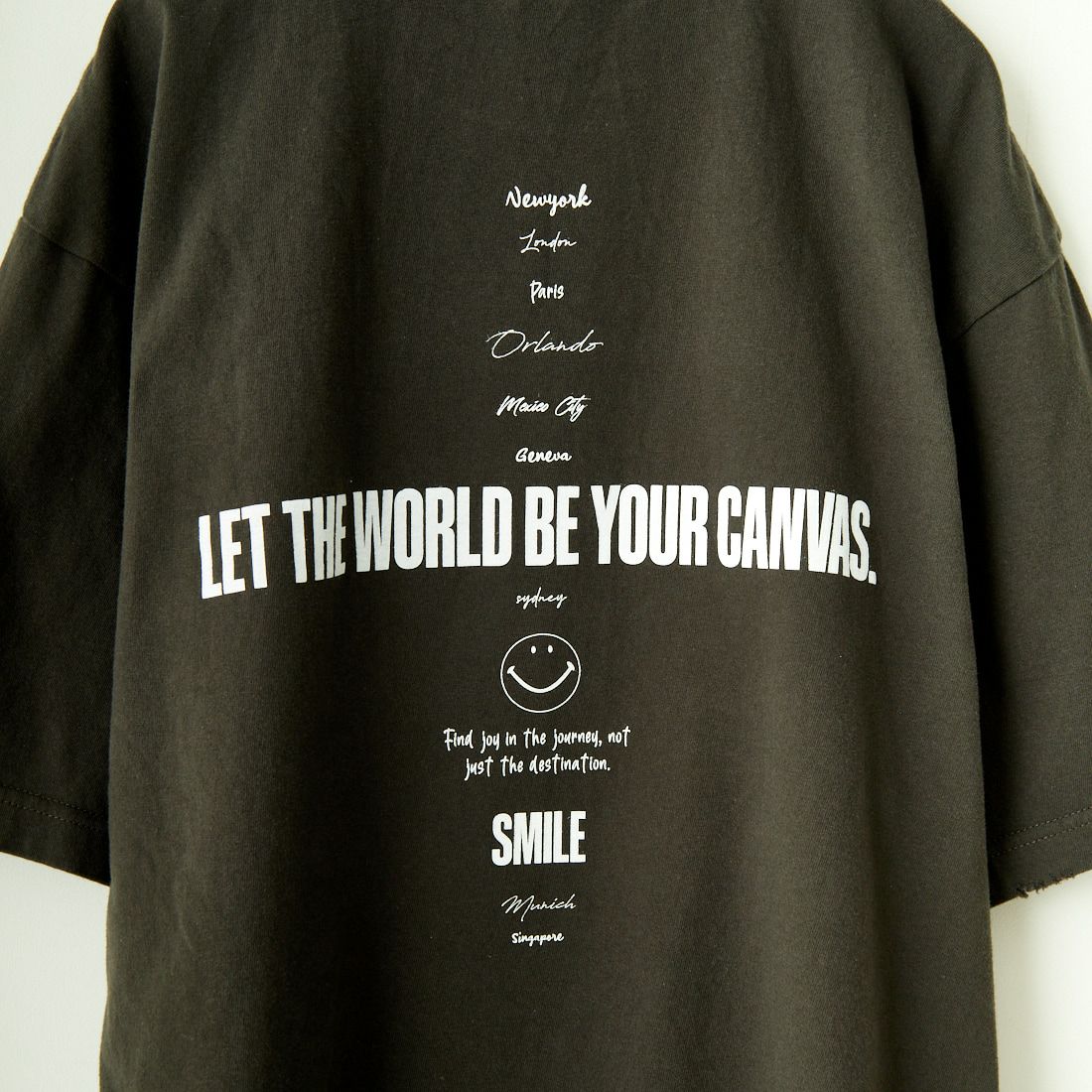 BALMYDAY'S [バルミーデイズ] SMILEY FACE プリントTシャツ [BAL-24SS-06] CHARCOAL