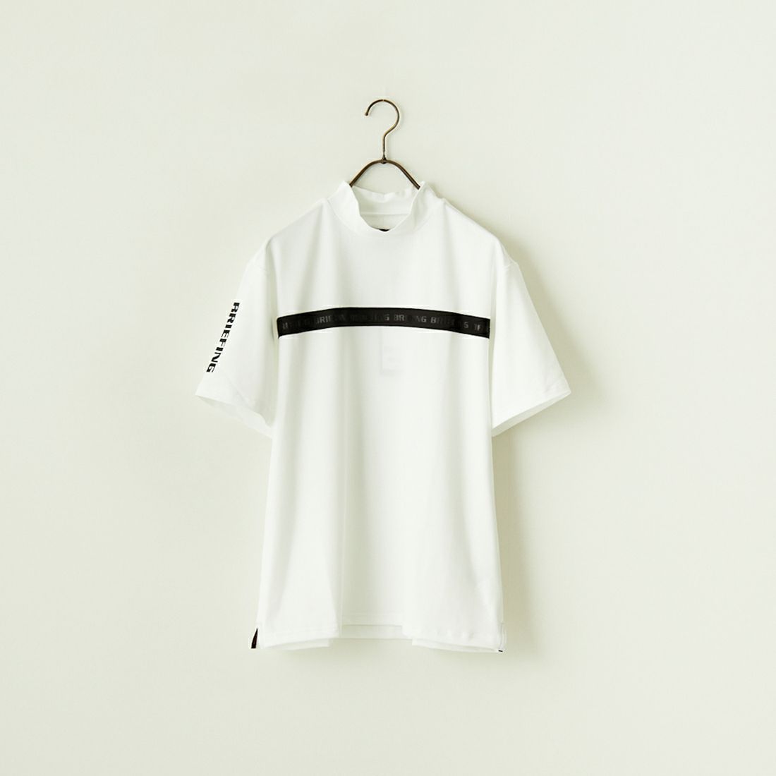 BRIEFING GOLF [ブリーフィング ゴルフ] スリーブロゴ ハイネックTシャツ [BRG241M50] 000 WHITE