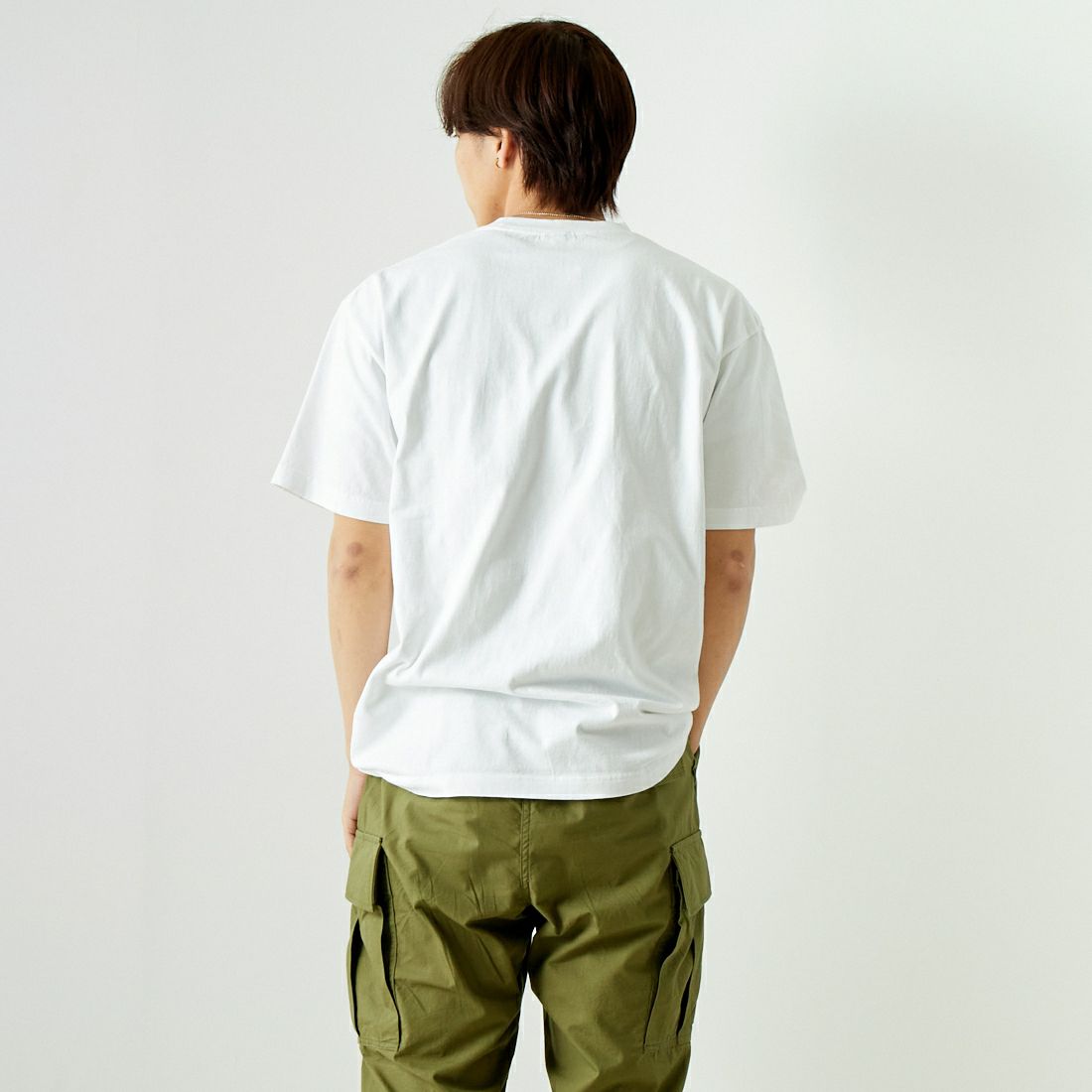 SEDAN ALL-PURPOSE [セダン オールパーパス] テックロゴショートスリーブTシャツ [SD24S-CT08] WHITE &&モデル身長：179cm 着用サイズ：L&&