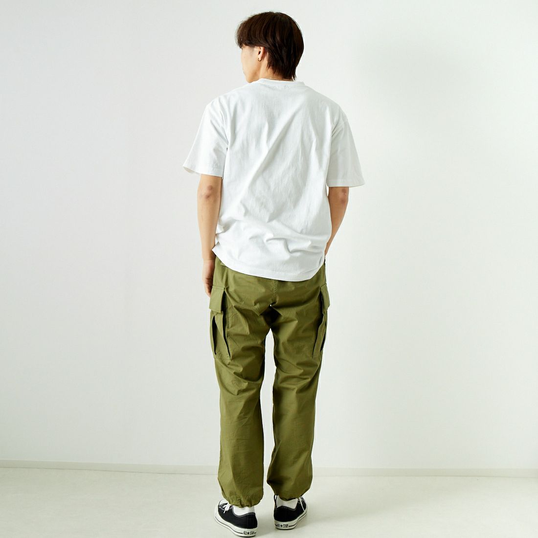 SEDAN ALL-PURPOSE [セダン オールパーパス] テックロゴショートスリーブTシャツ [SD24S-CT08] WHITE &&モデル身長：179cm 着用サイズ：L&&