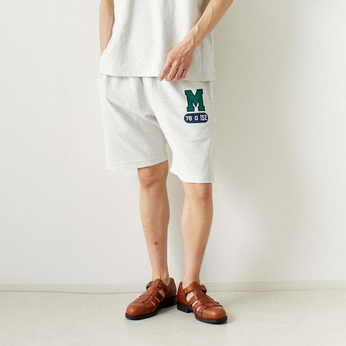 Champion [チャンピオン] リバースウィーブ(R) ショーツ [C3-Z505] 810 ｵｰﾄﾐｰﾙ &&モデル身長：182cm 着用サイズ：L&&
