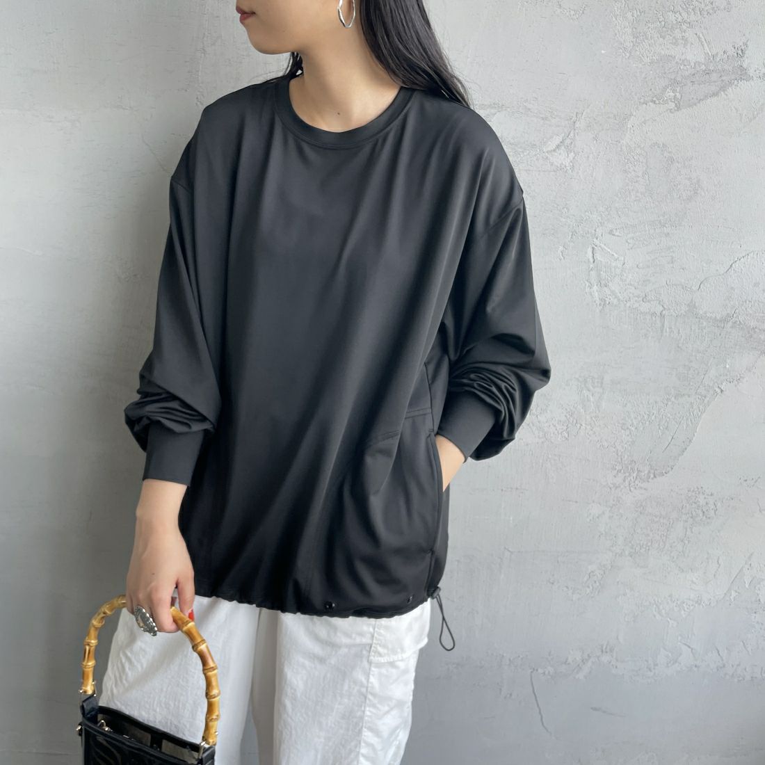 BLACK&&モデル身長：156cm 着用サイズ：M&&